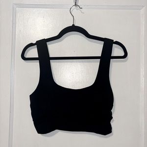 Black Crop tank with cut out